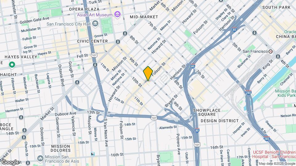 1335 Folsom St Map and Location Details