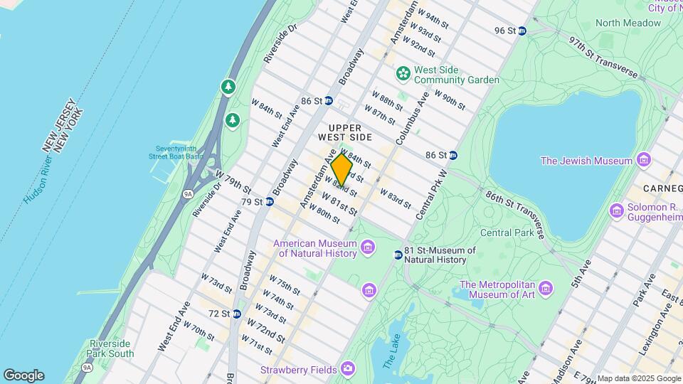 134 W 82nd St Mapa y Detalles de la Ubicación