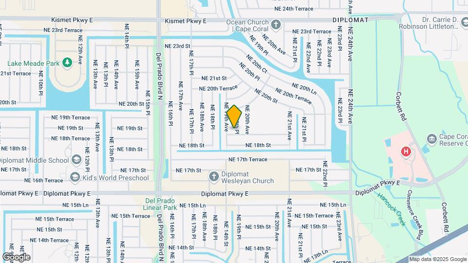 1820 NE 19th Pl Map and Location Details