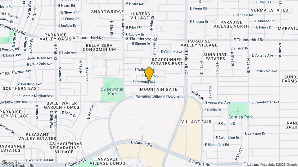 4541 E Pershing Ave Map and Location Details