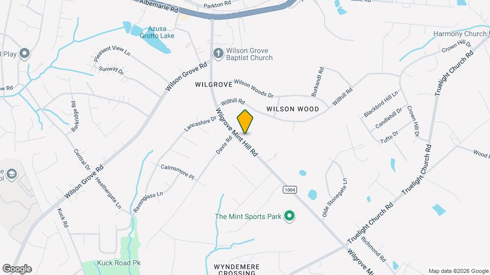 6216 Wilgrove Mint Hill Rd Map and Location Details