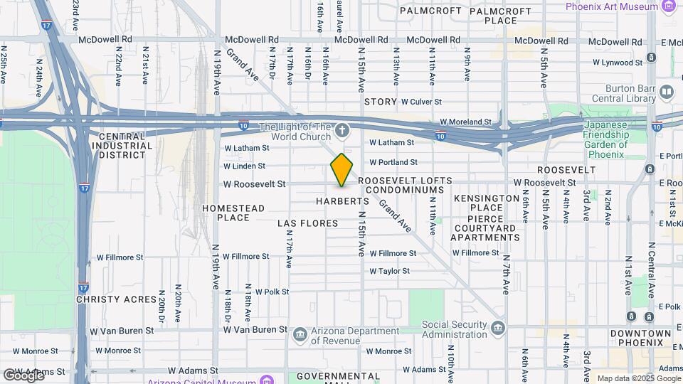 1529 W Roosevelt St Map and Location Details