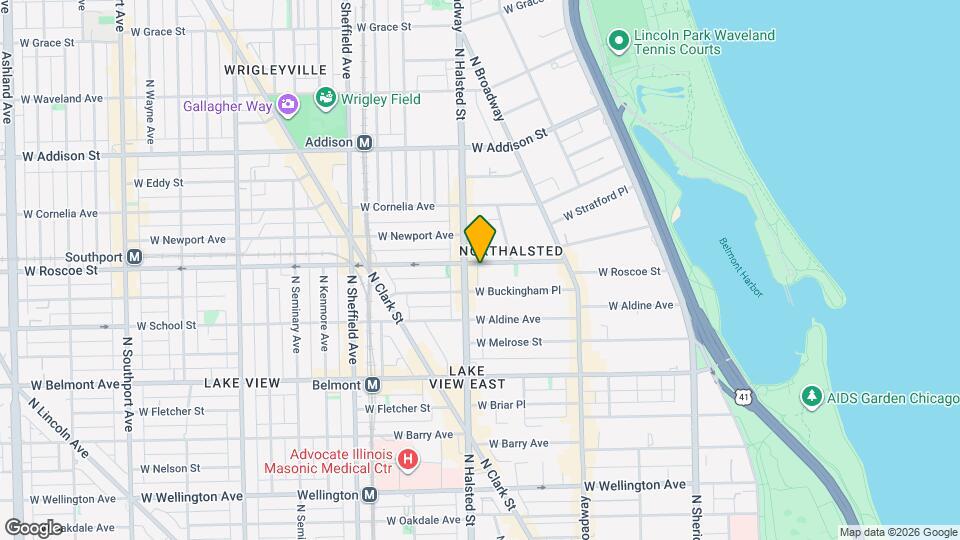 735 W Roscoe St, Unit 3N Map and Location Details