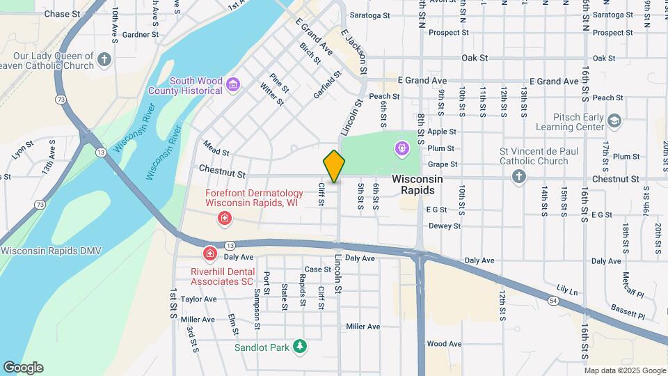 840 Lincoln St Map and Location Details