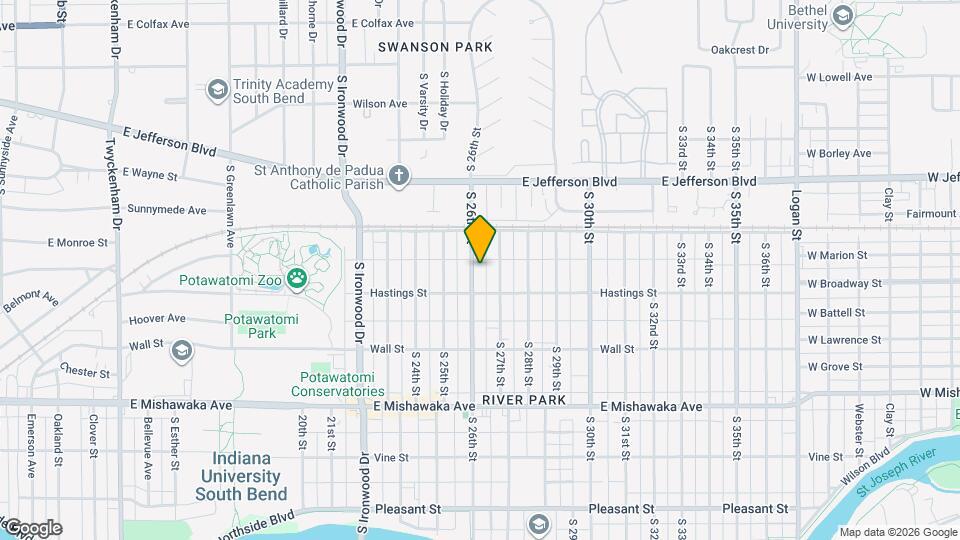 610 S 26th St Map and Location Details