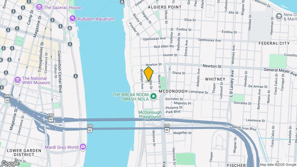 1201 Teche St Map and Location Details