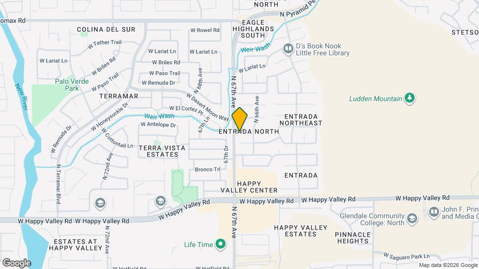 6629 W Range Mule Dr Mapa y Detalles de la Ubicación