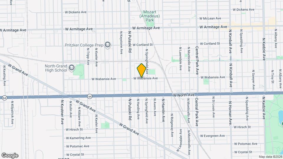 1657 N Harding Ave Map and Location Details