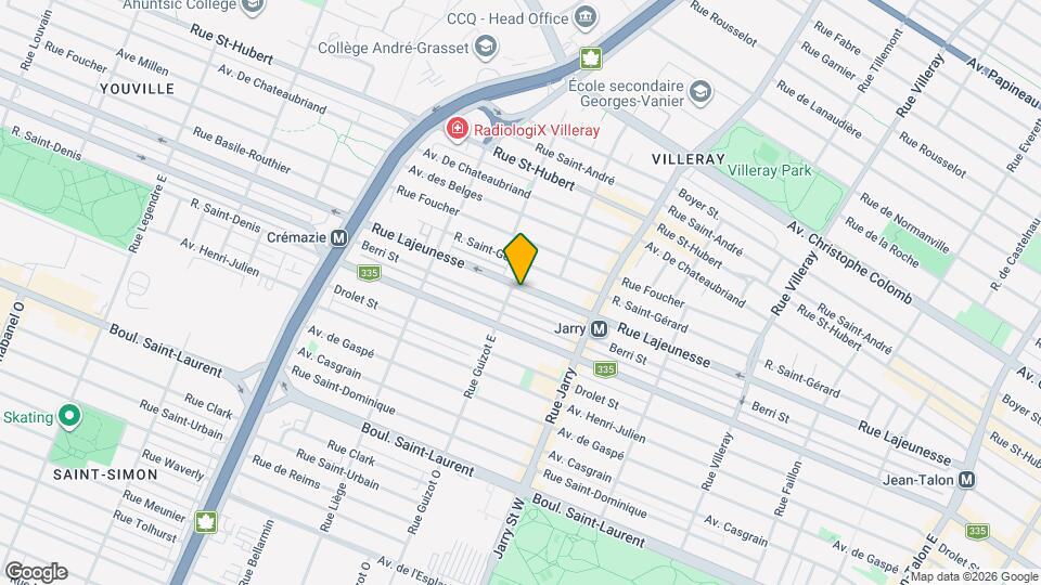 8270 Lajeunesse Rue Map and Location Details