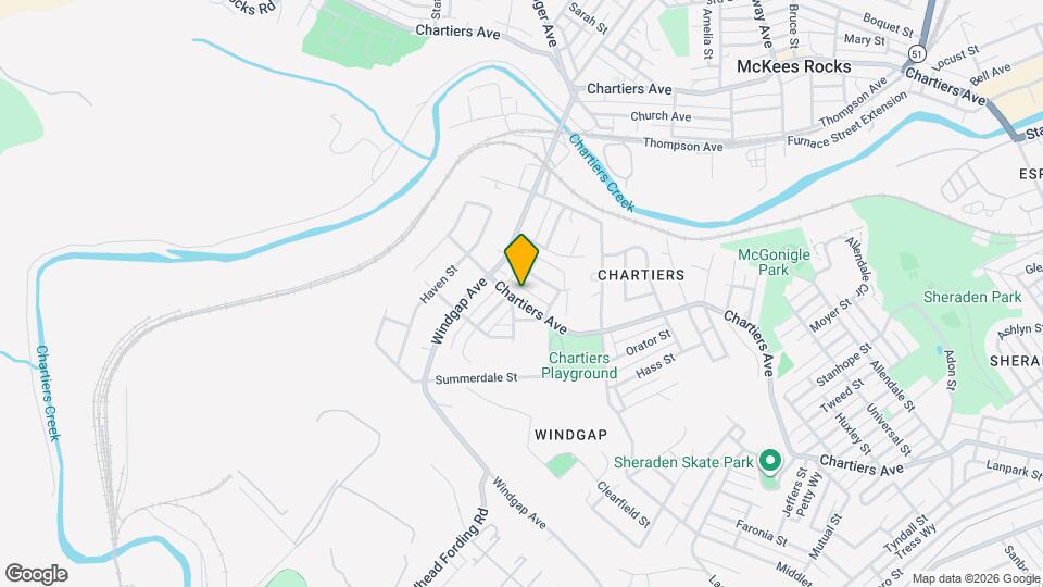 3836 Chartiers Ave Map and Location Details