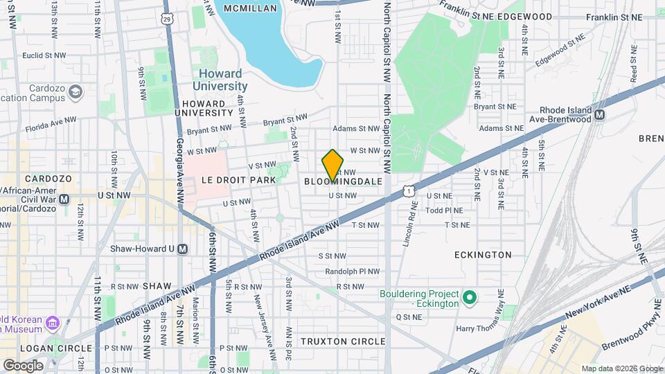 2014 1st St NW, Unit 2014 1st St NW BMNT Mapa y Detalles de la Ubicación