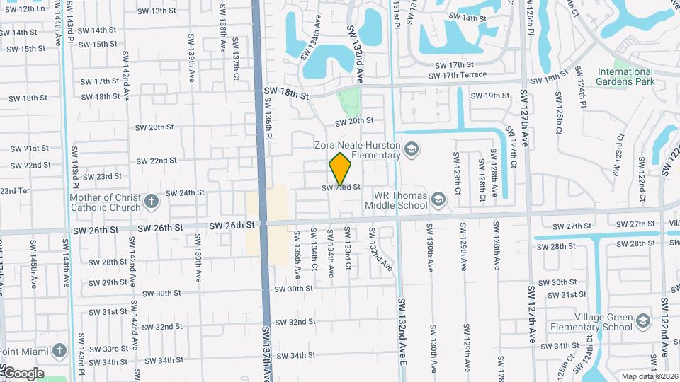 13340 SW 23rd St Map and Location Details