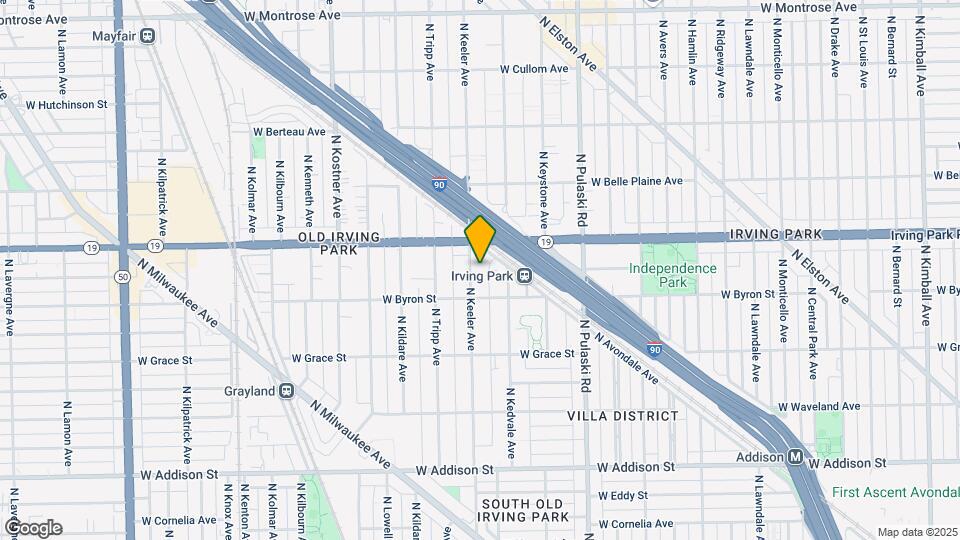 3925 N Keeler Ave Map and Location Details