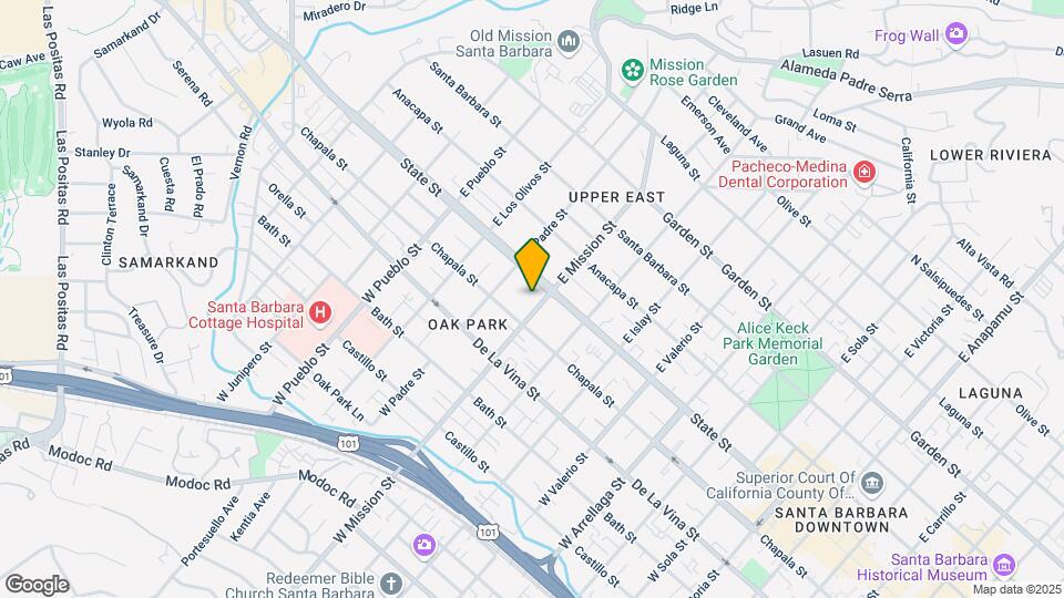 16 W Mission St Map and Location Details