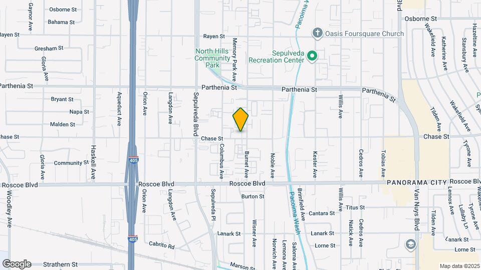 8505 Burnet Ave Map and Location Details