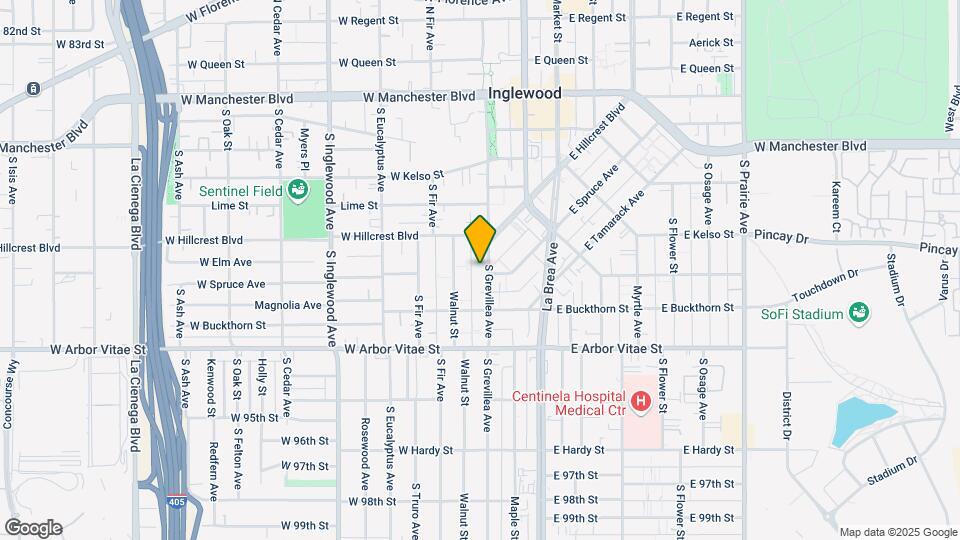 635 S Grevillea Ave Map and Location Details