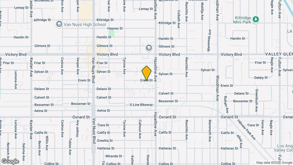 14134 Erwin St Mapa y Detalles de la Ubicación