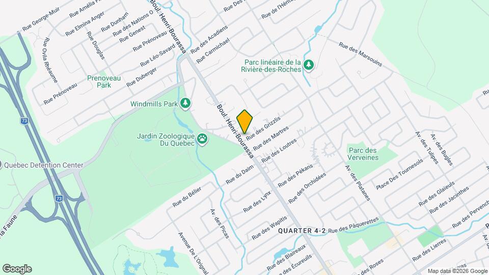 8201 Des Grizzlis Rue Map and Location Details