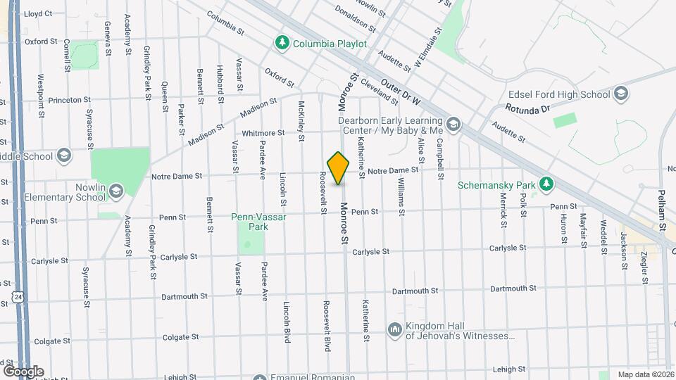 3354 Monroe St Map and Location Details