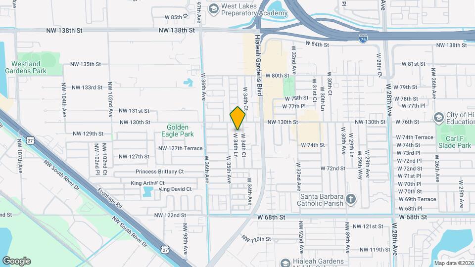 7503 W 34th Ln Map and Location Details