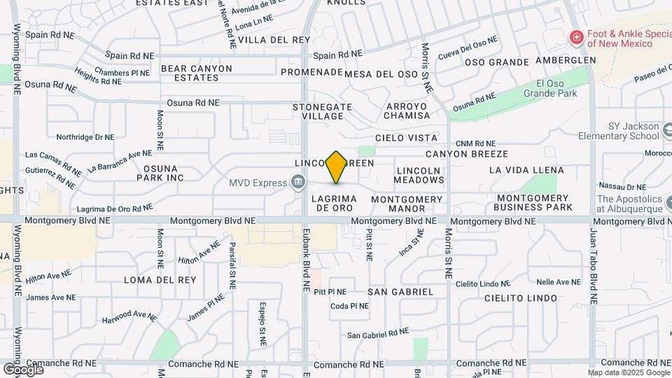 9824 Lagrima De Oro Rd NE Map and Location Details