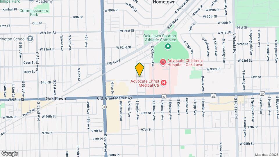 9345 S Kenton Ave Map and Location Details