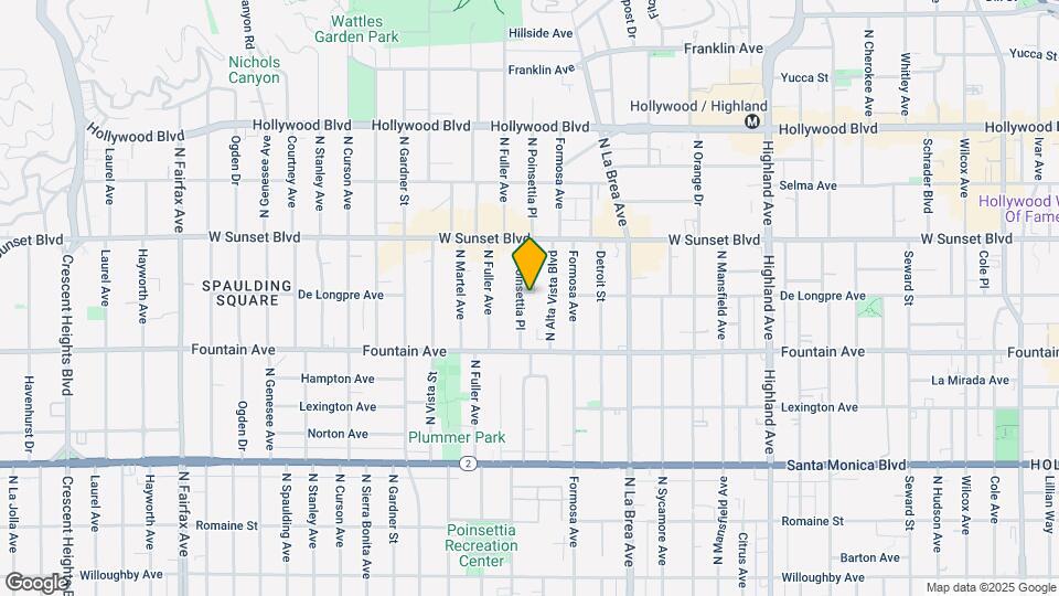 1410 N Poinsettia Pl Map and Location Details