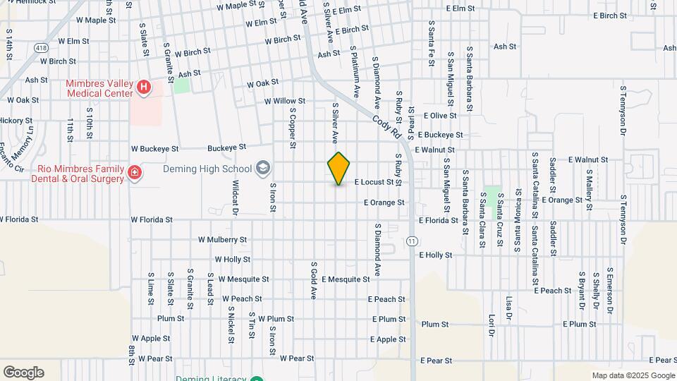 1309 S Silver Ave Map and Location Details