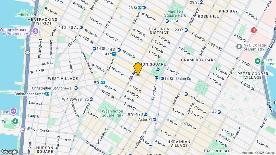 12 E 13th St Map and Location Details