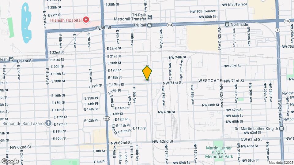 1091 E 17th St Map and Location Details