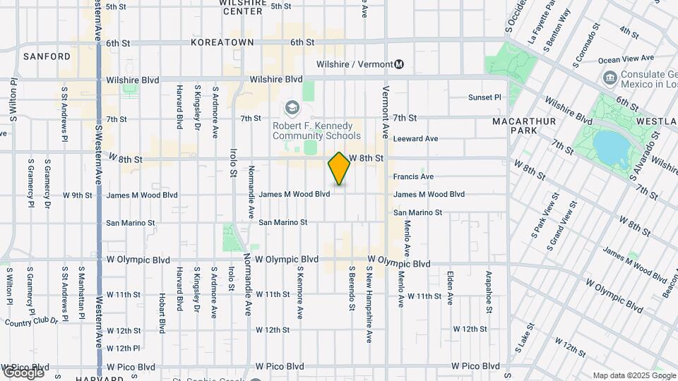 857 S Berendo St Mapa y Detalles de la Ubicación