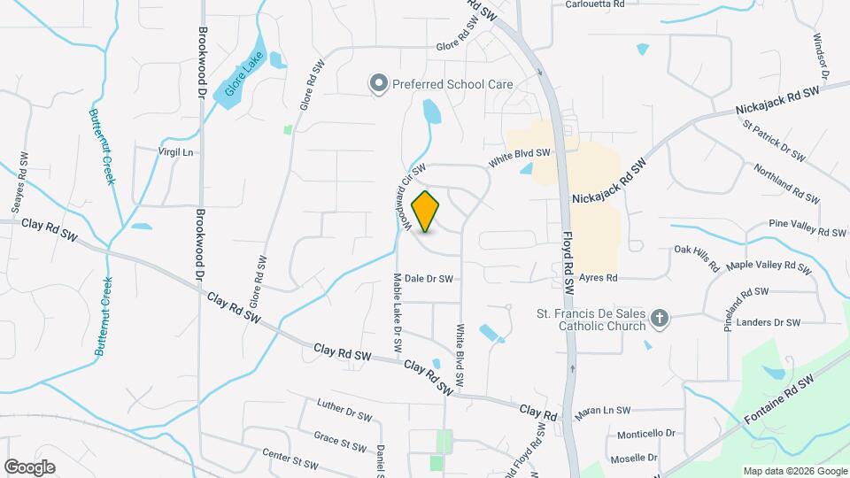 1027 Woodward Cir SW Mapa y Detalles de la Ubicación