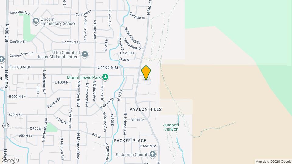 1124 E 1000 N Map and Location Details