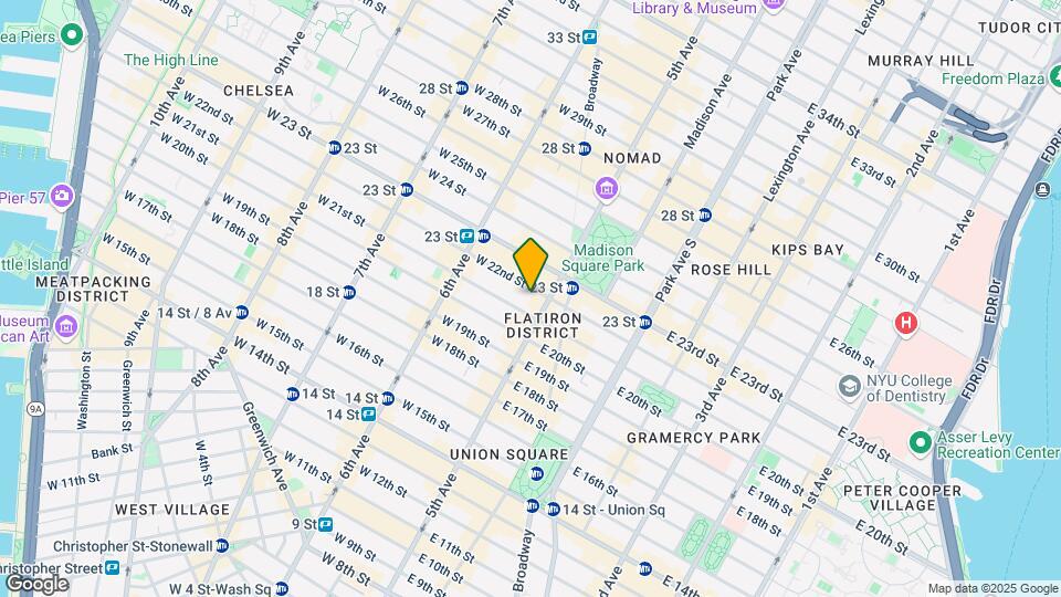 4 W 22nd St Map and Location Details