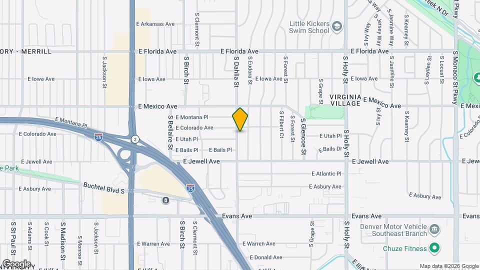 1818 S Dahlia St Mapa y Detalles de la Ubicación