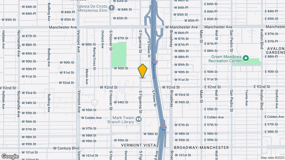 9116 S Figueroa St Mapa y Detalles de la Ubicación