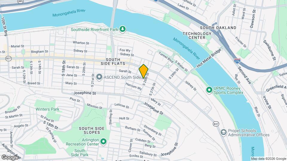 102 S 26th St Map and Location Details