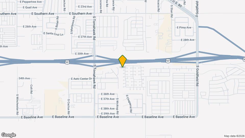 3256 S Chaparral Rd Map and Location Details