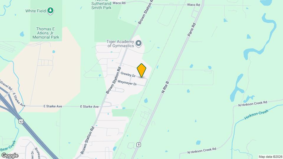 3616 Greeley Dr Map and Location Details