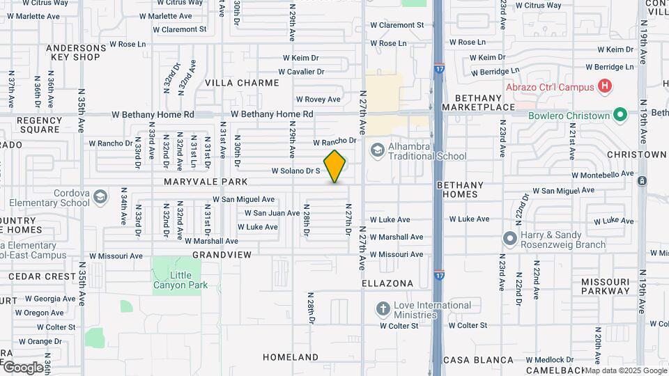 2737 W Montebello Ave Map and Location Details