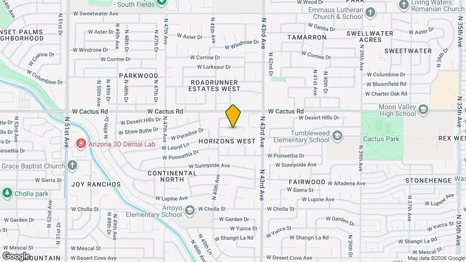 4419 W Shaw Butte Dr Map and Location Details