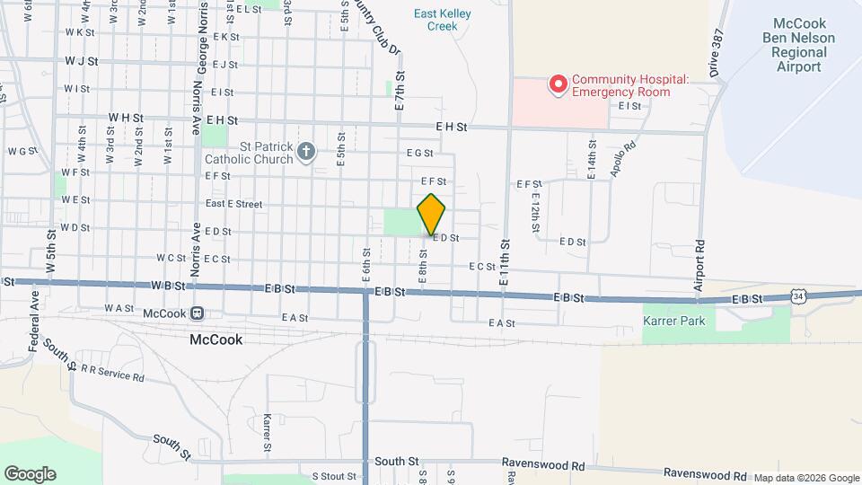 902 East E Street Map and Location Details