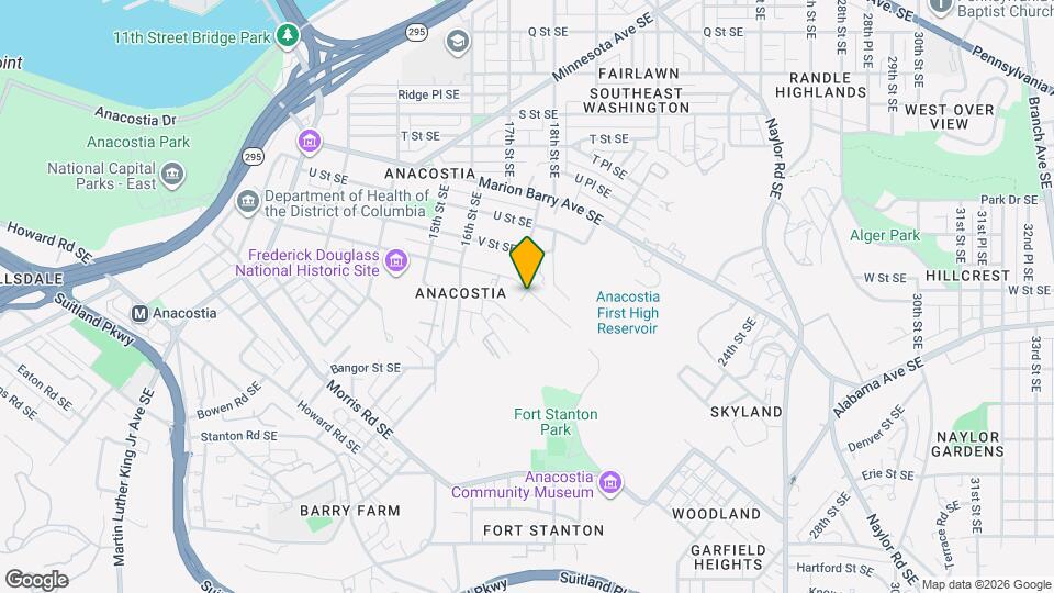 1705 W St SE Map and Location Details