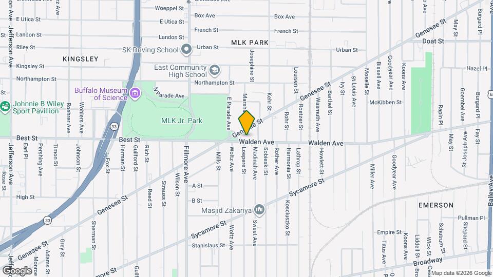 52 Walden Ave Map and Location Details