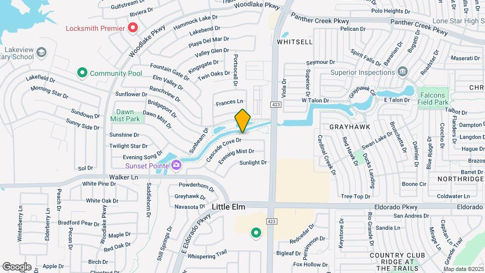 2833 Cascade Cove Dr Map and Location Details