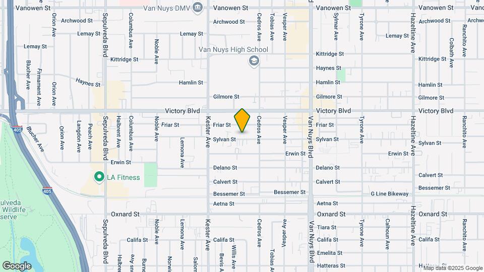 14743 Sylvan St Map and Location Details