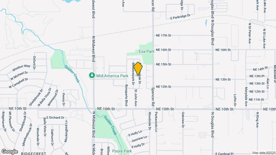 4401 Meadowoak Dr Map and Location Details