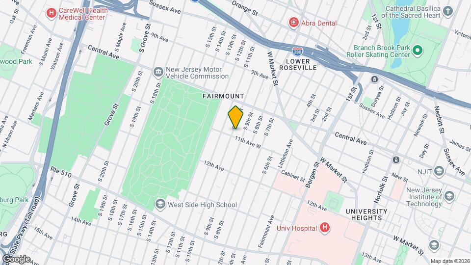 172 S 10th St, Unit G Map and Location Details