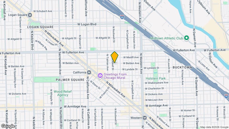 2245 N Rockwell St, Unit 2A Map and Location Details