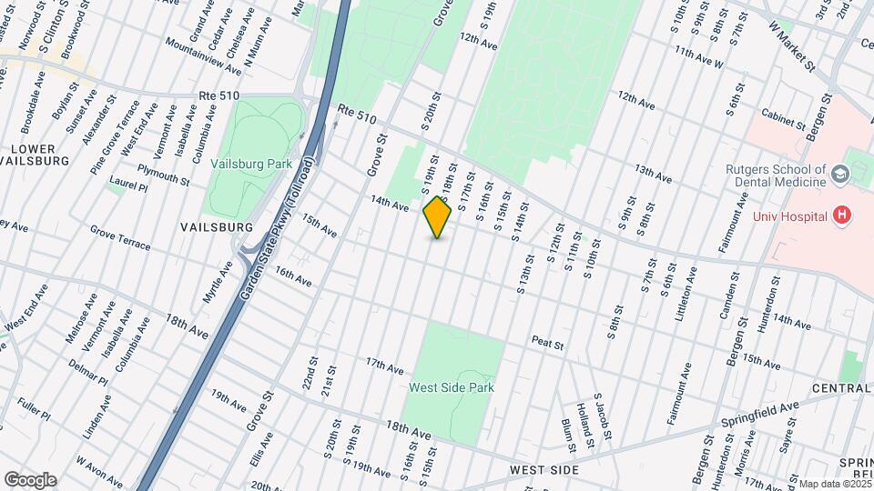 490 S 18th St, Unit B Map and Location Details